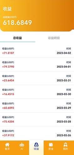 DOTS AI的收益画面